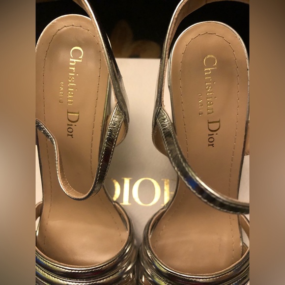 CHRISTIAN DIOR SILVER SANDALS - Picture 15 of 15